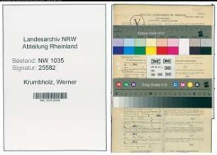 Entnazifizierung Werner Krumbholz , geb. 17.10.1920 (Vermessungstechniker)