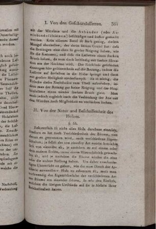 II. Von der Natur und Beschaffenheit des Holzes