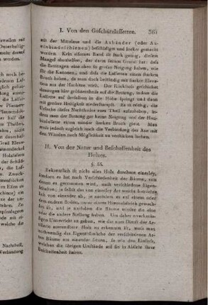 II. Von der Natur und Beschaffenheit des Holzes