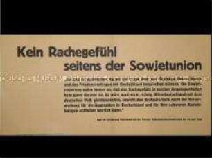 Maueranschlag mit einem Zitat aus der Erklärung von Molotow auf der Pariser Außenministerkonferenz