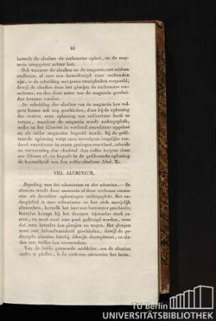 VIII. Aluminium.