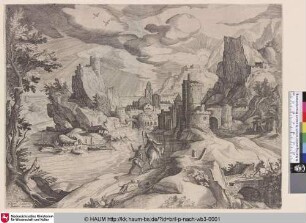 [Reisende an der Küste der Kampania; Landscape with Travellers; Reizigers langs de Campanische kust]