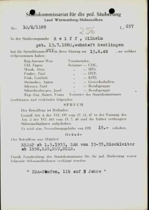 Reiff, Wilhelm