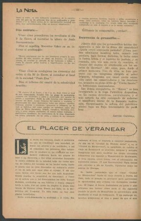 El placer de veranear