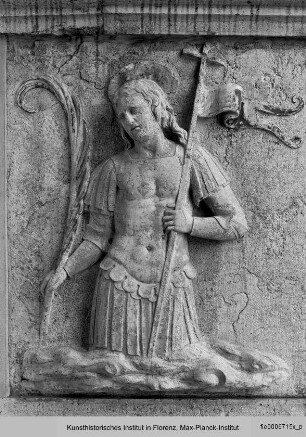 Mehrteiliges Fassadenrelief : Heiliger Mauritius