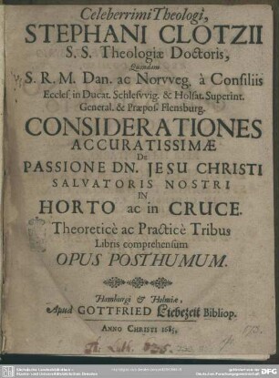 Considerationes de passione Jesu Christi