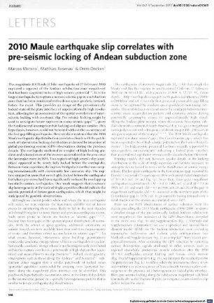 2010 Maule earthquake slip correlates with pre-seismic locking of Andean subduction zone