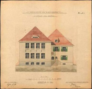 Schulhausneubau Diersburg; Westansicht