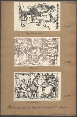 Von der 2. Kp. bayr. Armierungsbataillon 14: Bayr. Armierer, feldmarschmässig, unsign. [Walther Püttner]