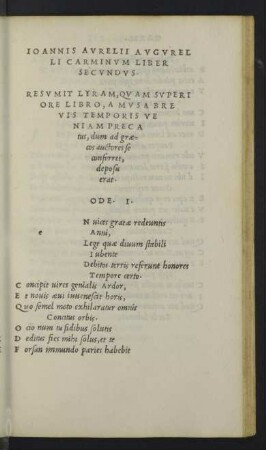 Carminum Liber Secundus.