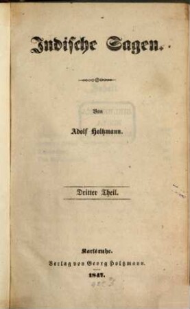 Mahābhārata : Indische Sagen. Von Adolf Holtzmann. 3