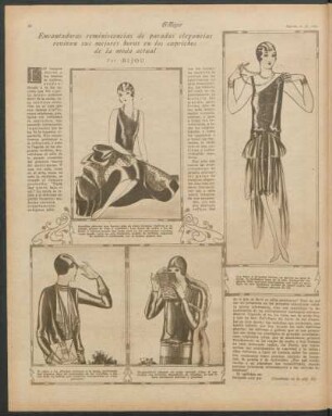 Encantadoras reminiscencias de pasadas elegancias reviven sus mejores horas en los caprichos de la moda actual