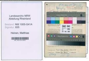 Entnazifizierung Matthias Heinen , geb. 09.12.1901 (Bahnpolizist)