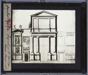 Florenz, S. Lorenzo,Michelangelo, Entwurf für die Fassade von S. Lorenzo (Florenz CB 45A)