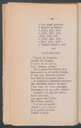 La partida.