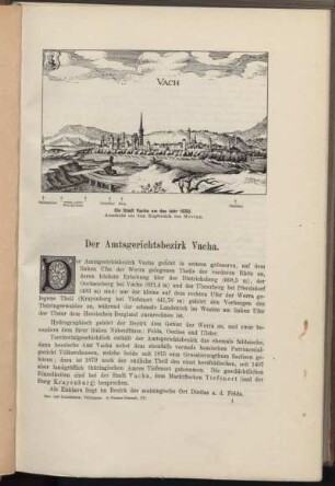 Der Amtsgerichtsbezirk Vacha.
