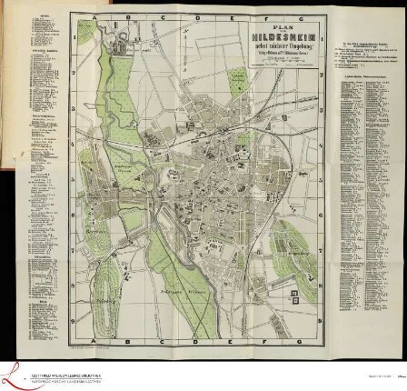 Plan von Hildesheim nebst nächster Umgebung