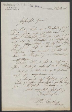 Brief an Friedrich Wilhelm Jähns : 05.10.1868