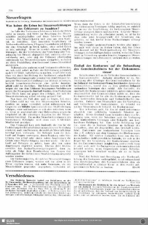 Steuerfragen
