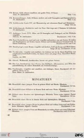 Miniaturen (Nr. 583-633)