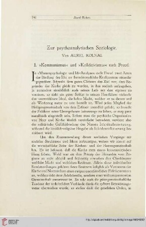 8: Zur psychoanalytischen Soziologie