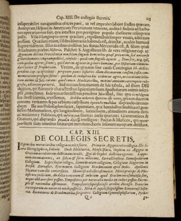 Cap. XIII. De Collegiis Secretis