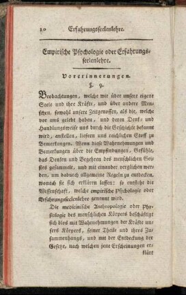 Empirische Psychologie oder Erfahrungsseelenlehre