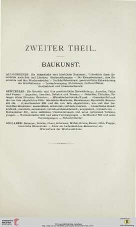 Zweiter Theil: Baukunst