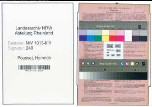 Entnazifizierung Heinrich Pousset , geb. 29.05.1913 (Kaufmaennischer Angestellter)
