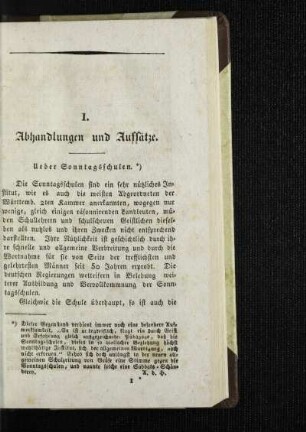 Ueber Sonntagsschulen