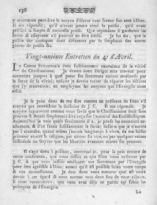 Vingt-uniéme Entretien du 4e d'Avril.