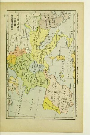 Germanische Reiche um das Jahr 526 n. Chr.
