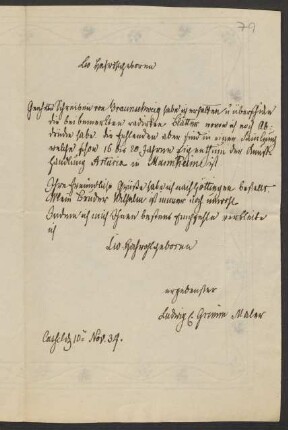 Brief an August Heinrich Hoffmann von Fallersleben : 10.11.1834