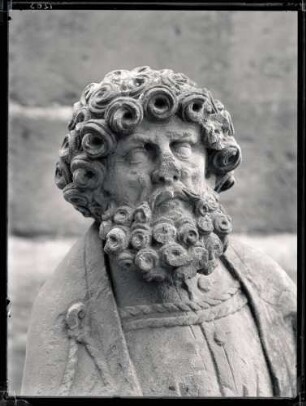 Frauenkirche; Apostelfigur, Bartholomäus, Kopf