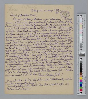Brief an Paula Dehmel und Franz Oppenheimer