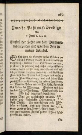 269-280, Zweite Paßions-Predigt