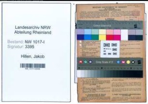 Entnazifizierung Jakob Hillen , geb. 22.06.1868 (Oberkabelmeister)