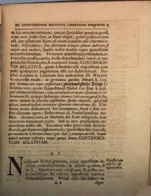 Programma quo, viris ornatissimis commilitonibus suis suavissimis labores philosophicos suos ... publicaturus, contingentiam relativam, libertatis requisitum, pauca quaedam illustratura praefatur M. Ioachim Hartmann