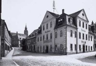 Schneeberg, Gasthaus Ritterhof, Eckansicht von Norden