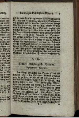 Aelteste vorlykurgische Periode. Mythysches Zeitalter.