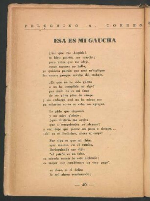 Esa es mi gaucha