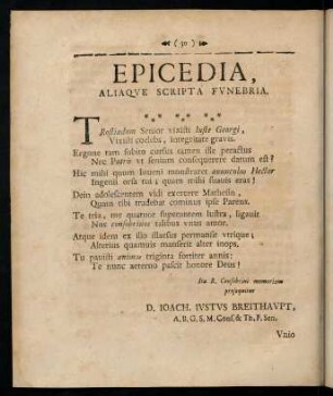 30-48, Epicedia