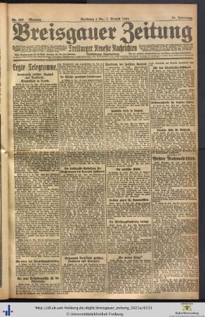 Nr. 206-236 (August 1921)