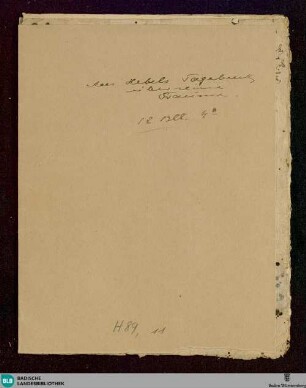 Aus seinem Tagebuch über seine Träume - K 3389, 11