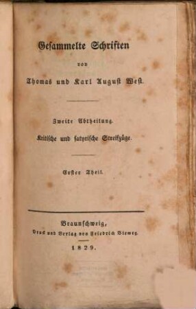 Gesammelte Schriften. 2,1, Kritische und satyrische Streifzüge im Gebiete der Literatur und des Theaters ; T. 1
