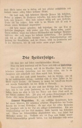 Die Heilerfolge