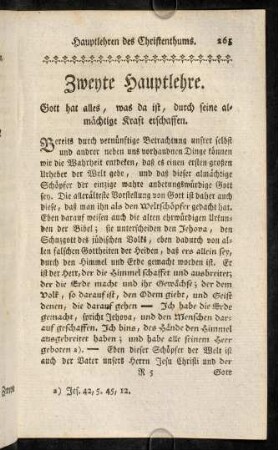 265-280, Zweyte Hauptlehre.