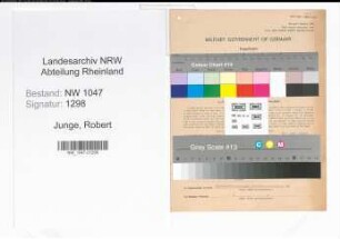 Entnazifizierung Robert Junge , geb. 27.12.1909 (Jurist)