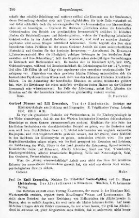 190, Gertrud Bäumer und Lili Droescher. Von der Kindesseele. Beiträge zur Kinderpsychologie aus Dichtung und Biographie. 1908