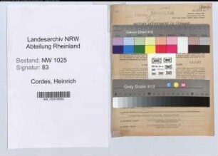 Entnazifizierung Heinrich Cordes , geb. 17.02.1909 (Stadtsekretaer)